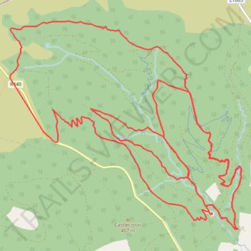 Slieve Blooms MTB trail, distance, elevation, map, profile, GPS track