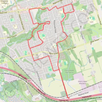 Courtice Afternoon Ride trail, distance, elevation, map, profile, GPS track