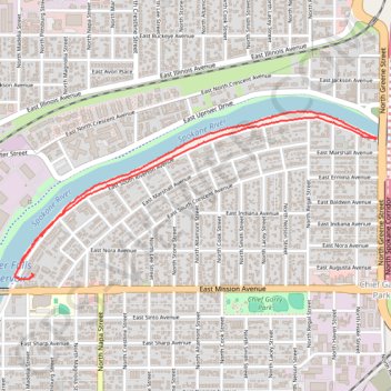 Evening hike at Tuffy's Trail trail, distance, elevation, map, profile, GPS track