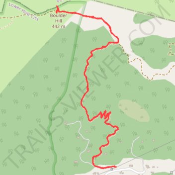Boulder Hill walk trail, distance, elevation, map, profile, GPS track
