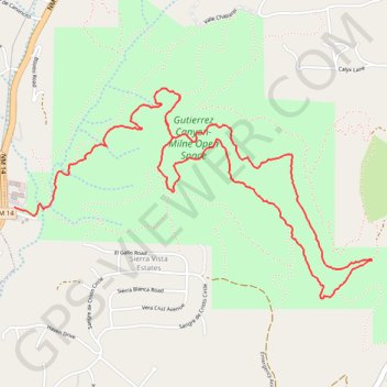 Gutierrez Canyon-Milne Open Space loop trail, distance, elevation, map, profile, GPS track