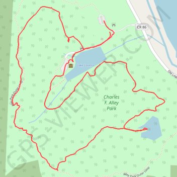 Charles F. Alley Park Loop trail, distance, elevation, map, profile, GPS track