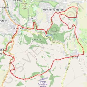 Gatcombe Park trail, distance, elevation, map, profile, GPS track