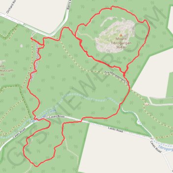 Mount Tibberoowuccum - Mount Tribrogargan - Trachyte Circuit trail, distance, elevation, map, profile, GPS track
