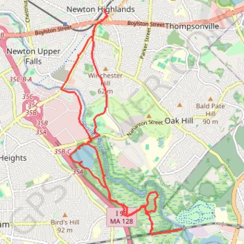 Cutler Park Reservation Loop trail, distance, elevation, map, profile, GPS track