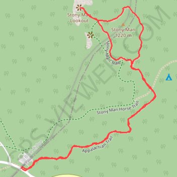 Stony Man Trail in Shenandoah National Park trail, distance, elevation, map, profile, GPS track