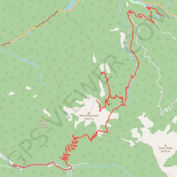Reco Mountain trail, distance, elevation, map, profile, GPS track