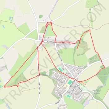 High and low Pitington loop trail, distance, elevation, map, profile, GPS track