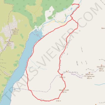 Munro hillwalk - Ben Starav, Munro tops, Meall Cruidh, Stob an Duine Ruaidh trail, distance, elevation, map, profile, GPS track