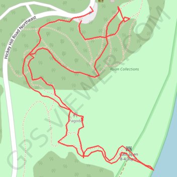 United States National Arboretum trail, distance, elevation, map, profile, GPS track