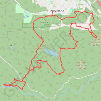 Cumberland - Allen Lake - Trent River trail, distance, elevation, map, profile, GPS track