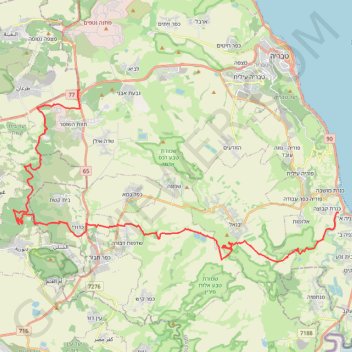 גולני ירדנית trail, distance, elevation, map, profile, GPS track