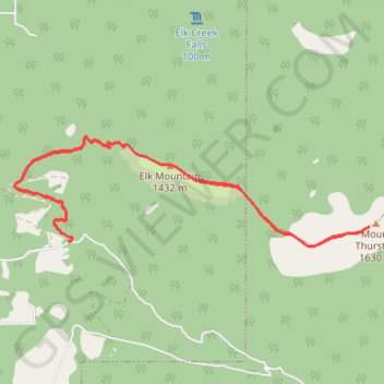 Elk Mountain - Mount Thurston trail, distance, elevation, map, profile, GPS track