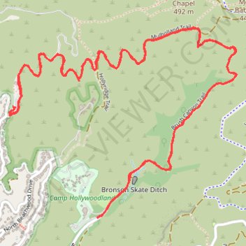 Hollywood Sign Viewpoint trail, distance, elevation, map, profile, GPS track