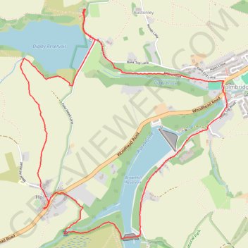 Digley and Ramsden Reservoirs Loop Walk trail, distance, elevation, map, profile, GPS track