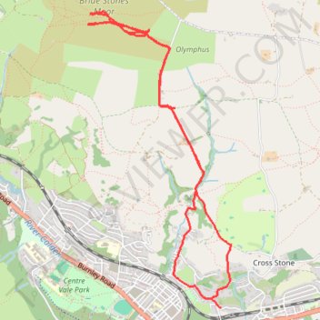 Todmorden - Bridestones Moor trail, distance, elevation, map, profile, GPS track