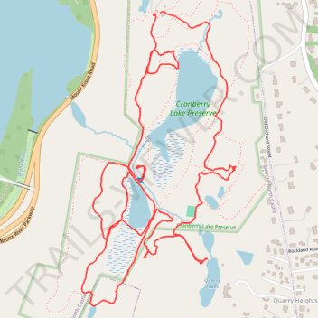 Cranberry Lake Preserve trail, distance, elevation, map, profile, GPS track
