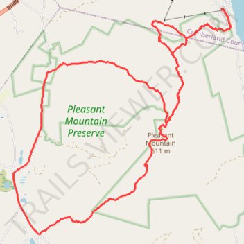 Pleasant Mountail Trail Race trail, distance, elevation, map, profile, GPS track