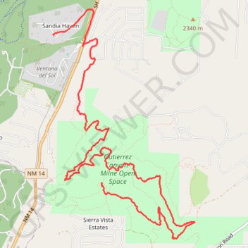 Gutierrez Canyon-Milne Open Space trail, distance, elevation, map, profile, GPS track
