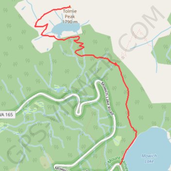 Tolmie Peak via Mowich and Eunice Lakes trail, distance, elevation, map, profile, GPS track