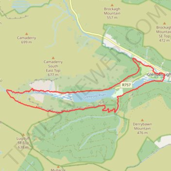 Glenealo Valley and Lakes loop hike trail, distance, elevation, map, profile, GPS track