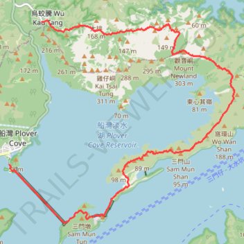鬼叫坑 trail, distance, elevation, map, profile, GPS track