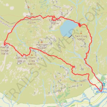 Pavey Ark via Jack's Rake trail, distance, elevation, map, profile, GPS track
