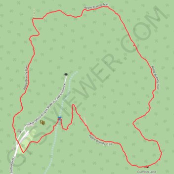 Hike on Cardwell Mountain (Apple Brandy Trail) trail, distance, elevation, map, profile, GPS track