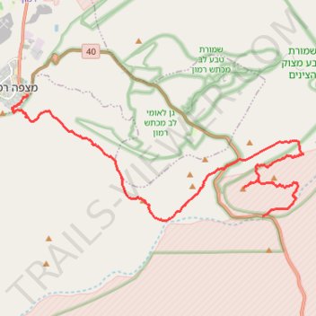 Mount Katom and Shen Ramon trail, distance, elevation, map, profile, GPS track