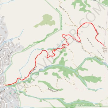 Mission Peak via Hidden Valley Trail in Mission Peak Regional Preserve trail, distance, elevation, map, profile, GPS track
