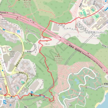 Chiu Keng Wan Shan trail, distance, elevation, map, profile, GPS track