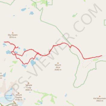 Big Pine Lakes Loop trail, distance, elevation, map, profile, GPS track