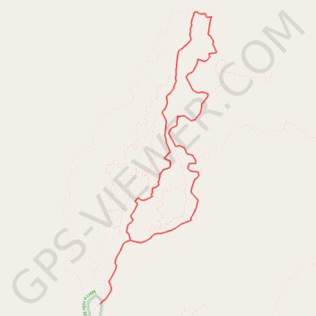 Painted Canyon and Ladder Canyon Loop trail, distance, elevation, map, profile, GPS track