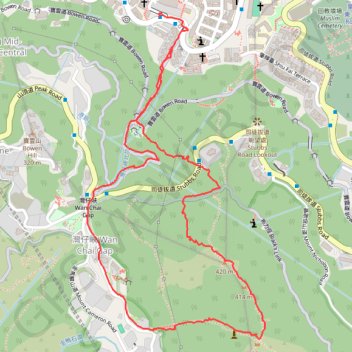 金馬倫北坑 金馬倫西坑 trail, distance, elevation, map, profile, GPS track