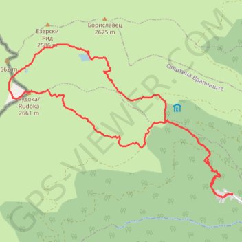 Rudoka i Crno Ezero (Šar Planina) trail, distance, elevation, map, profile, GPS track
