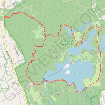 Borderland Park Loop trail, distance, elevation, map, profile, GPS track