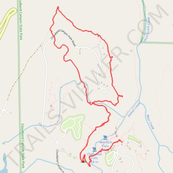 Cloudland Canyon West Rim Loop Trail trail, distance, elevation, map, profile, GPS track