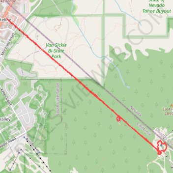 Heavenly Gondola and walking trail, distance, elevation, map, profile, GPS track