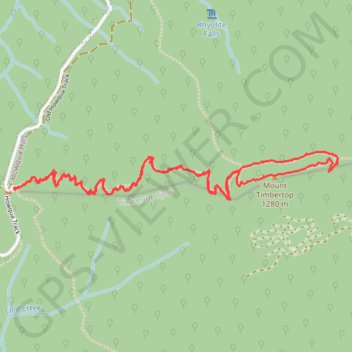 Mount Timbertop trail, distance, elevation, map, profile, GPS track
