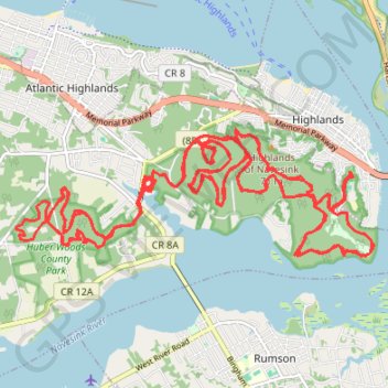 Hartshorne Huber Beach trail, distance, elevation, map, profile, GPS track