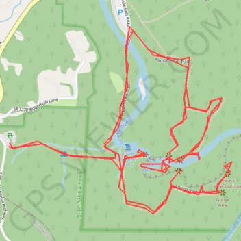 Linville Falls trail, distance, elevation, map, profile, GPS track