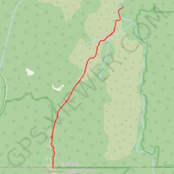 Saint Valentines Peak trail, distance, elevation, map, profile, GPS track