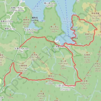 正坑秋楓東龍二輋沙頭左 trail, distance, elevation, map, profile, GPS track