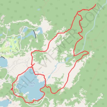 Columbine Ridge and Dowdy Lake loop trail trail, distance, elevation, map, profile, GPS track