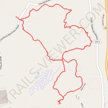 Clausland Mountain County Park loop trail, distance, elevation, map, profile, GPS track