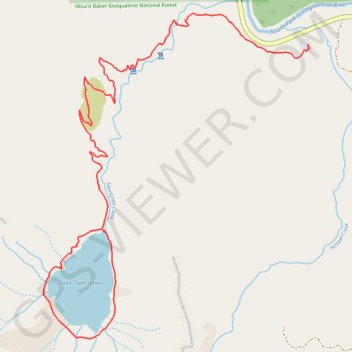 Lake Twentytwo Loop in Mount Baker-Snoqualmie National Forest trail, distance, elevation, map, profile, GPS track