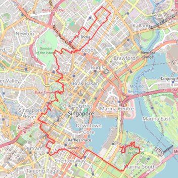 Singapore trail, distance, elevation, map, profile, GPS track