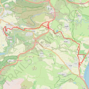 Cycling from Tefahot to Migdal and back trail, distance, elevation, map, profile, GPS track
