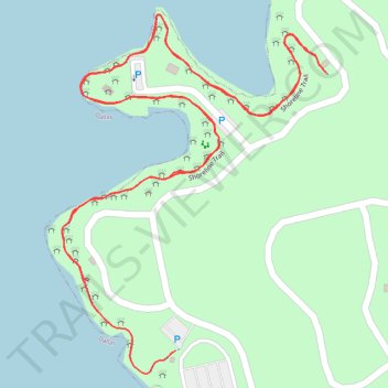 Cedar Hill State Park - Shoreline trail trail, distance, elevation, map, profile, GPS track