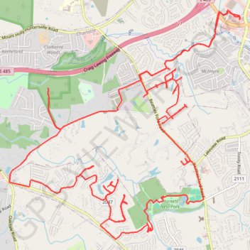 Exploring Long Creek and McIntyre Creek trail, distance, elevation, map, profile, GPS track